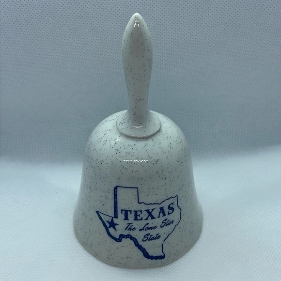 Vintage Texas the lone star state Porcelain Hand Bell - Picture 1 of 8